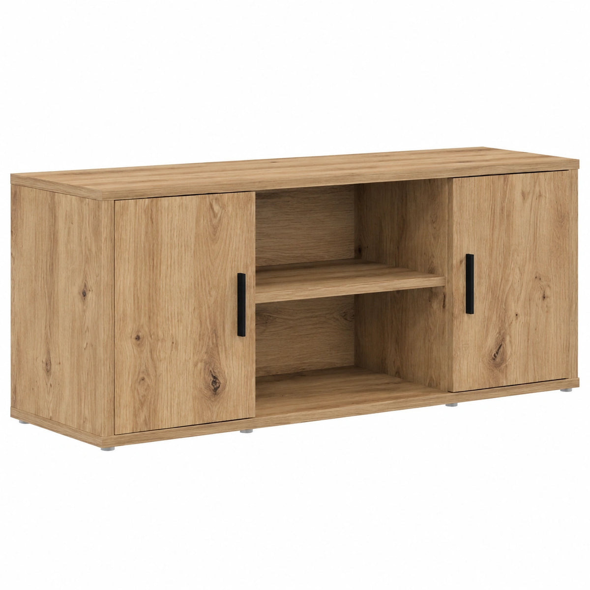 Mobile TV Rovere Artigianale 100 × 35 × 40 cm Legno Multistrato, Mobile Basso per Soggiorno, Stile Moderno, Comodo per Riporre, Console per Media