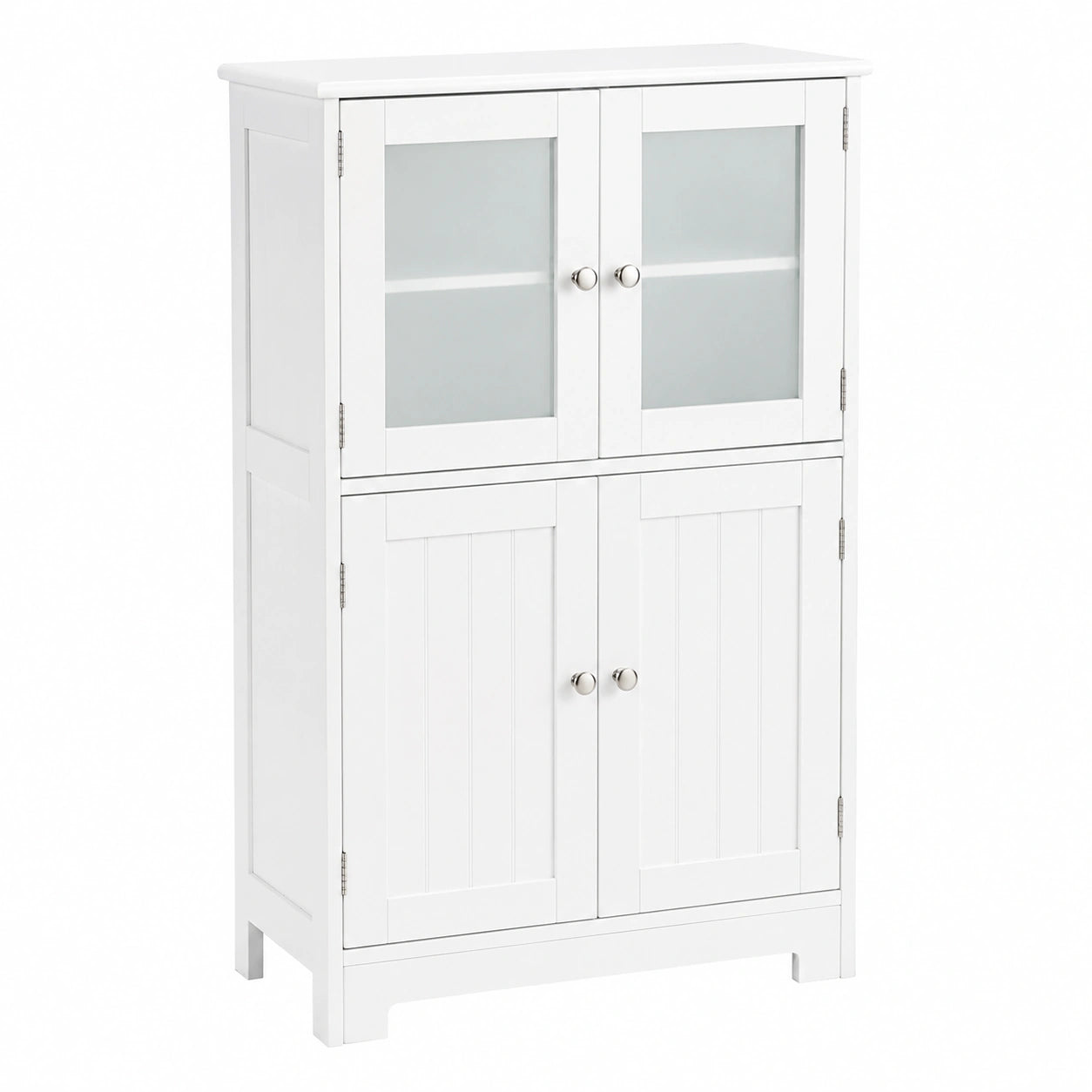 Armadio a 2 Ante in Vetro, Arredo Grande 30 × 60 × 109 cm, Mobile Dispensa Cucina, Armadietto per Vetrinetta Soggiorno, Credenza Cucina Alta