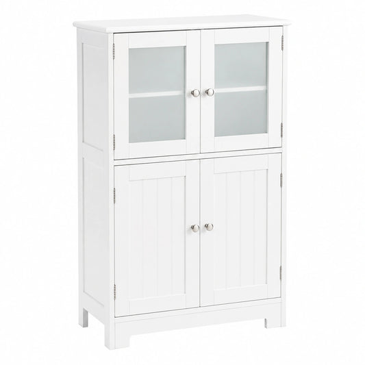 Armadio a 2 Ante in Vetro, Arredo Grande 30 × 60 × 109 cm, Mobile Dispensa Cucina, Armadietto per Vetrinetta Soggiorno, Credenza Cucina Alta