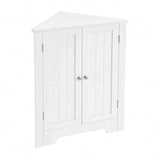 Mobile Ante e Ripiano Regolabile, per Bagno Cucina Soggiorno, Stile Farmhouse Moderno, Bianco Nuvola BBC844P31, 60 × 33.6 × 80 cm